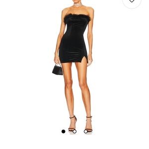 Superdown Black Strapless Mini Dress
